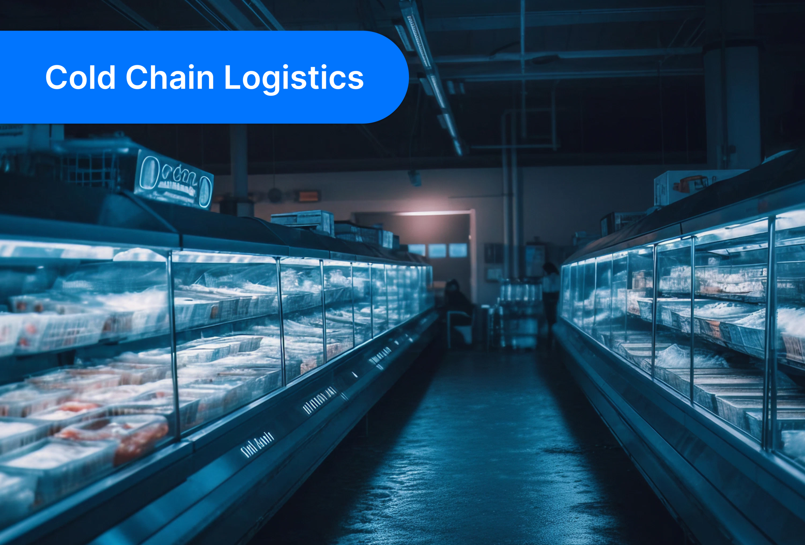 Cold chain logistics facility monitored with Thingsup telematics for real-time temperature and door status tracking